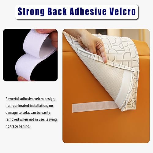 Velvet Recliner Headrest Pillow, Non-Slip Neck Support, Light Geometry - Image 4