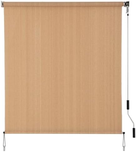 SMONTER Outdoor Sunshade Roller Shade 6'W x 8'H, Exterior Cordless Roll Up by SMONTER
