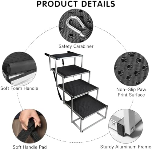 DGSL Folding Dog Stairs for Car - Image 3