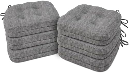 Shinnwa Dining Chair Cushions Set of 6, Dual-Layer Memory Foam Kitchen Chair by Shinnwa