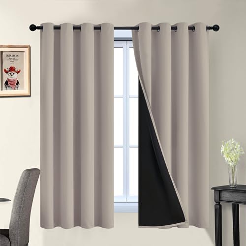 Yakamok Natural Blackout Curtains 63 Inches Long by Yakamok