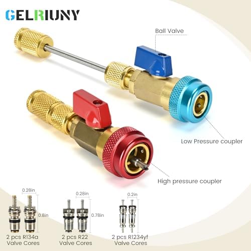 AC Schrader Valve Core Remover Tool Kit, R134a R1234YF R22 - Image 3