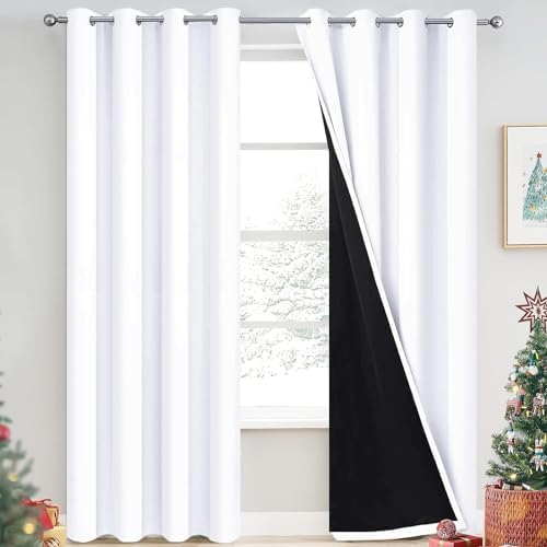 Yakamok Pure White 100% Blackout Curtains 90 Inches Long 52" Wide 2 Panel by Yakamok