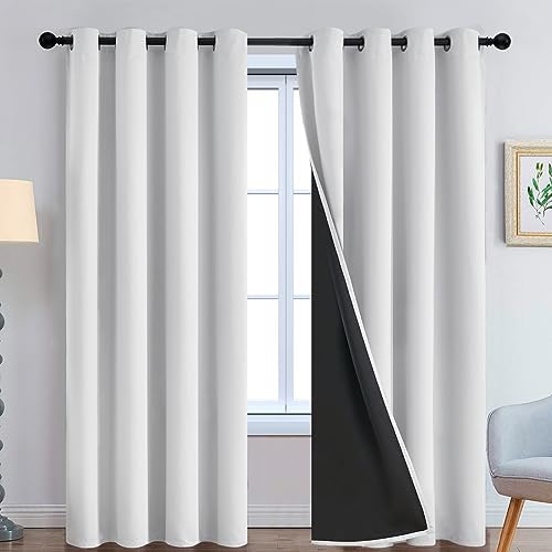 Yakamok 100% Blackout Curtains 84 Inches Long, 2 Thick Layers Heat and Full by Yakamok