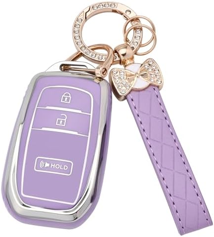 for Toyota Key fob Cover, 3 Buttons Soft TPU Key Fob Case by JAMCARI