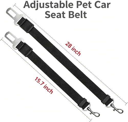 MAGIKON Dog Seat Belt 3-Pack, Adjustable Heavy-Duty Nylon Car Harness - Image 4
