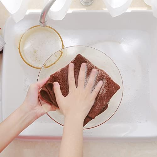 Homaxy 100% Cotton Waffle Weave Kitchen Dish Cloths 6-Pack - Image 4
