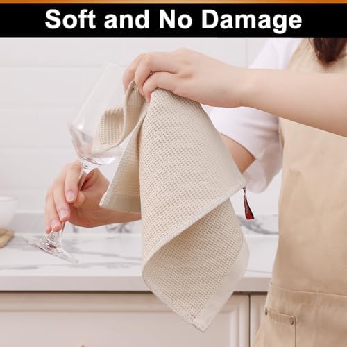 Homaxy 100% Cotton Waffle Weave Dish Cloths, 6 Pack - Image 4