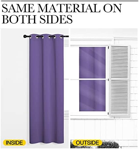 NICETOWN Lilac Purple Blackout Curtains - Image 6