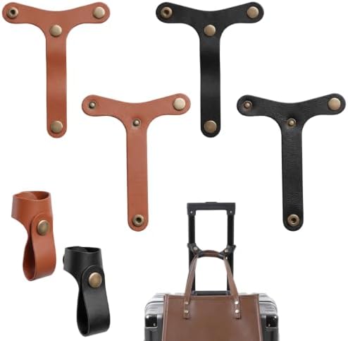 4Pcs Leather Luggage Straps for Carry On Bag, Suitcase Connector Straps by Unknown