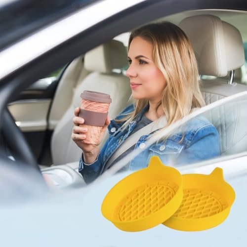 Zpana 4PCS Car Cup Holder Coasters, Silicone Non-Slip Vehicle Cup Recessed Mats - Image 6