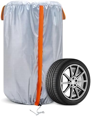 Tire Cover for Storage, 420D Waterproof Tire Stack Cover Holds 4 Tires 35in by Professionalcoversellers
