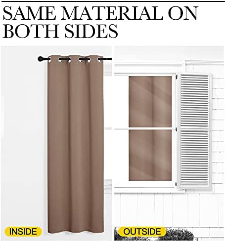 NICETOWN Cappuccino Blackout Curtains - Image 4