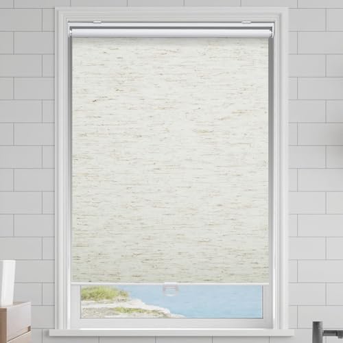 AOSKY Blackout Cordless Roller Shades, 29.5" W x 72" H, Linen Cream - Image 2