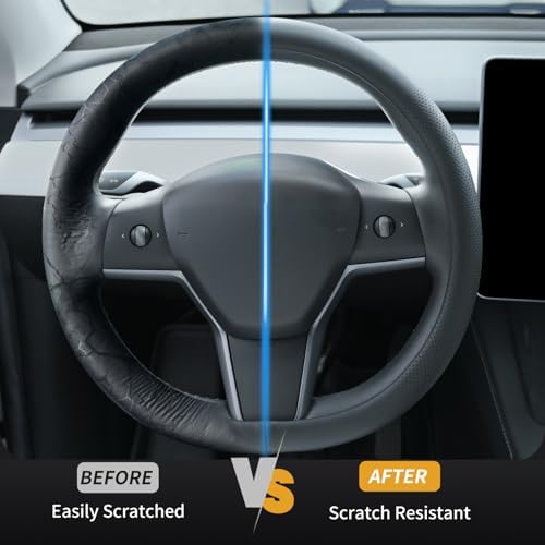 Uxcer Nappa Leather Steering Wheel Cover Compatible - Image 4