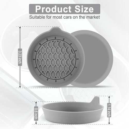 SINGARO Car Cup Holder Coaster, Silicone Cup Holder Insert, Universal Non-Slip - Image 4