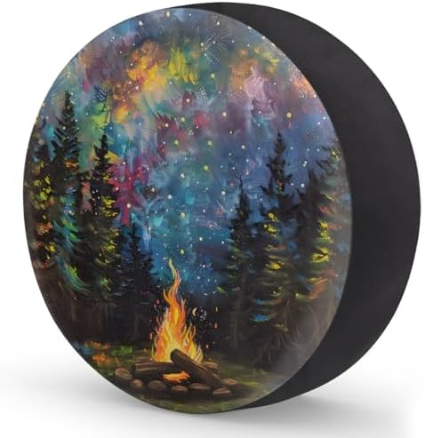 Rv Spare Tire Cover Wheel Mountain Forest Galaxy Tire Covers Wheel Protectors - Image 2