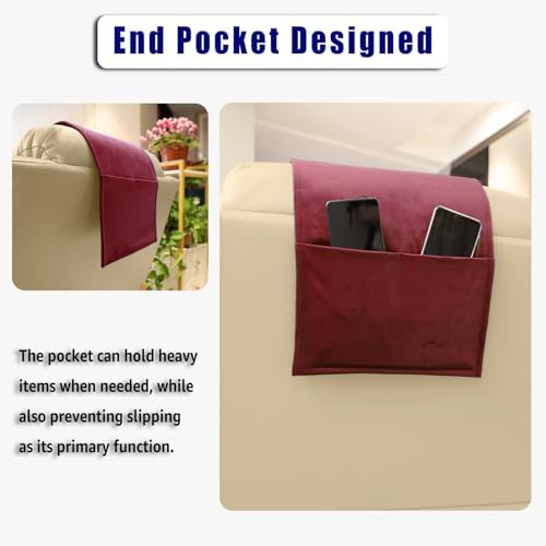 Velvet Recliner Headrest Pillow, Non-Slip Neck Support - Image 6