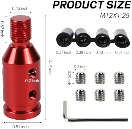M12x1.25 Gear Shift Knob Adapter, - Image 2