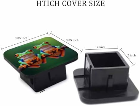 Trailer Hitch Cover Plug Tree Frog, Cute Animal Tree Frog Tree Branch Trailer - Image 2