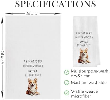 Funny Corgi Dish Towels Set - Image 5