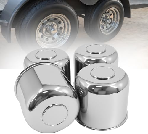 4.90" Center Bore Push-Through Trailer Wheel Center Caps, 4.32" Tall by PodoyDirect