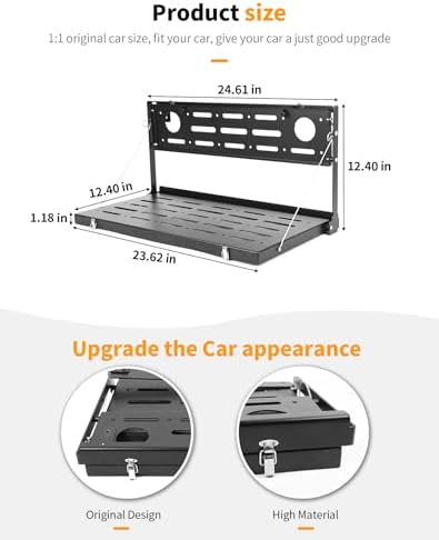 Hoolcar for JL Tailgate Table Double-Layer Foldable Table Cargo Shelf Storage - Image 2