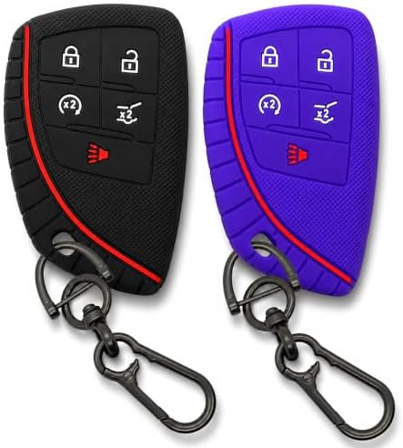 2Pc Silicone Key Fob Cover Chevy GMC 2026 2025 2024 2023 2022 by AUTOBASE