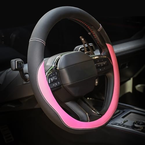 Valleycomfy Microfiber Leather Steering Wheel Cover Large-Size by Valleycomfy