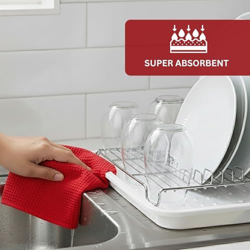 PurpleEssences Solid Kitchen Cloths, Dish Towel 15x25 Set of 6 - Image 2