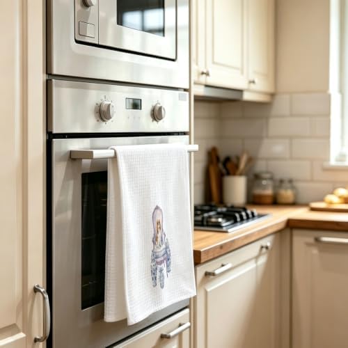 Cavalier King Charles Spaniel Kitchen Towel, Chinoiserie Dog Dish Towel - Image 7