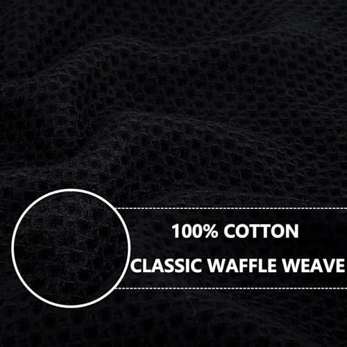 Homaxy 100% Cotton Oversized Waffle Weave Kitchen Towels 12-Pack - Image 2