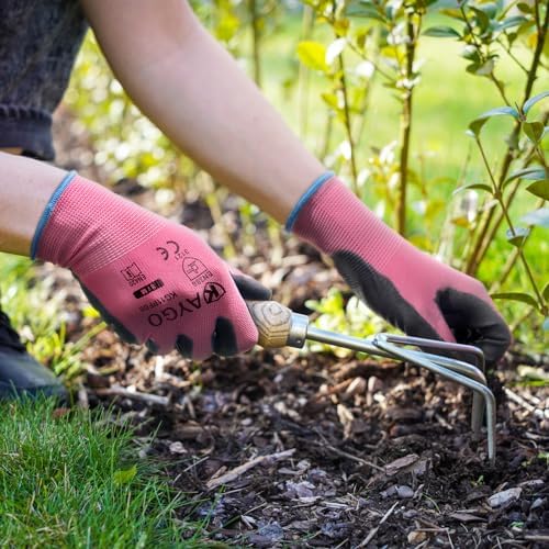 KAYGO Safety Work Gloves for Men Women, PU Coated Palm & Fingers - Image 4