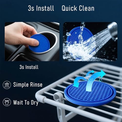 4-Pack Car Cup Holder Coasters - Image 6