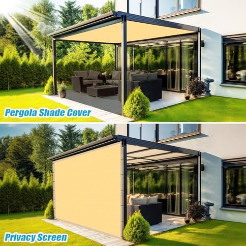 Amagenix 90% Shade Fabric 4'X 10' Sand Sun Shade Cloth - Image 4