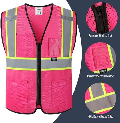 JKSafety Safety Vest for men women Hi Vis Vest - Image 3