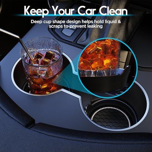 Amooca 4-Pack Car Cup Holder Coaster Bling Crystal Rhinestone Car Interior - Image 4