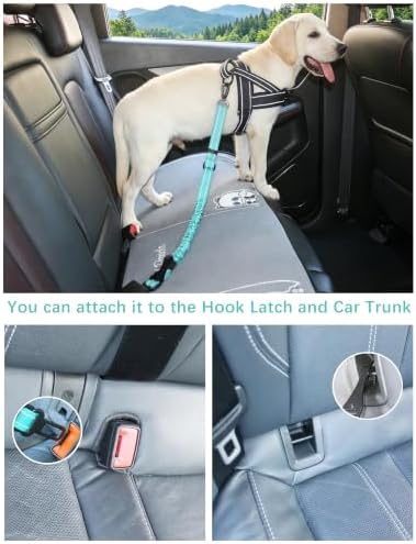 AUBELL Dog Seat Belt for Car, 2 Pack Set 3-in-1 Dog Car Harness - Image 2