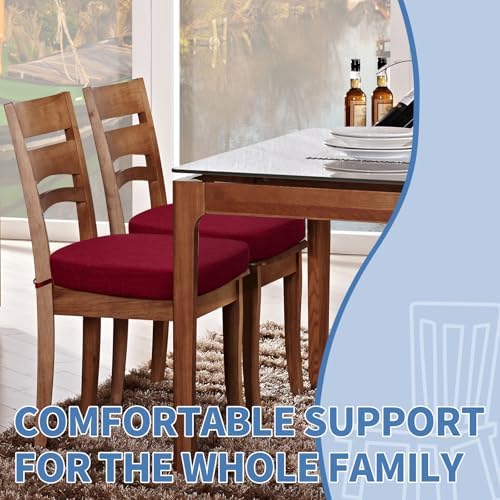 BUYUE Thickened 2.5" Friendly Woven Fabric Dining Chair Cushion, U-Shape High - Image 2