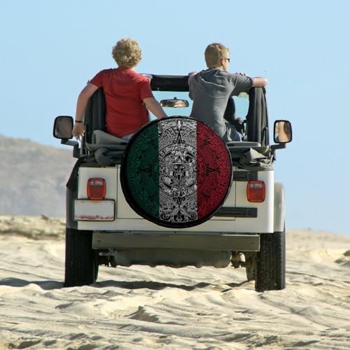 Mexico Aztec Calendar Tire Covers, Dust-Proof Weatherproof Wheel Covers Wheel - Image 6