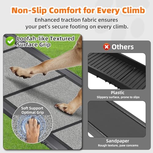 Dog Ramp for Car ”” Large Folding Pet Stair Ramps for Truck, - Image 4