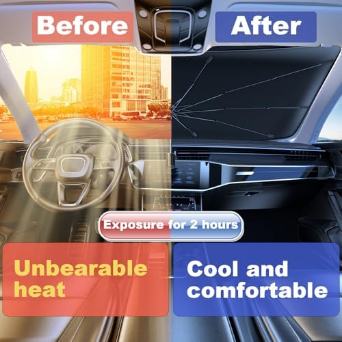 Windshield Sun Shade 2025 Car Accessories 100% Blackout Car Front Windsow - Image 7