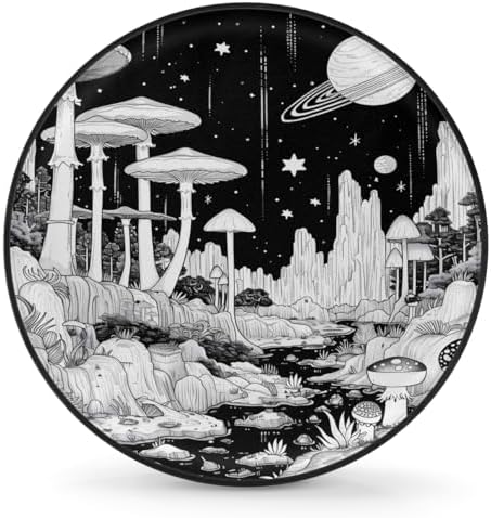 Rv Spare Tire Cover Wheel Mushroom Moon Galaxy Tire Covers Wheel Protectors by FengQuGou