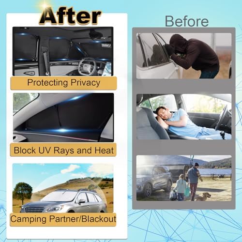 KMF 5pcs Thicken Sun Shades for Chevy Silverado 1500 2014-2019 Accessories - Image 6