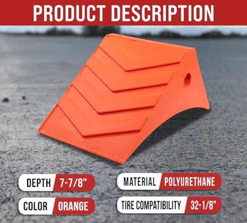 Mytee Products 4 Pack Polyurethane Small Wheel Chock W/Mounting Holes - Image 3