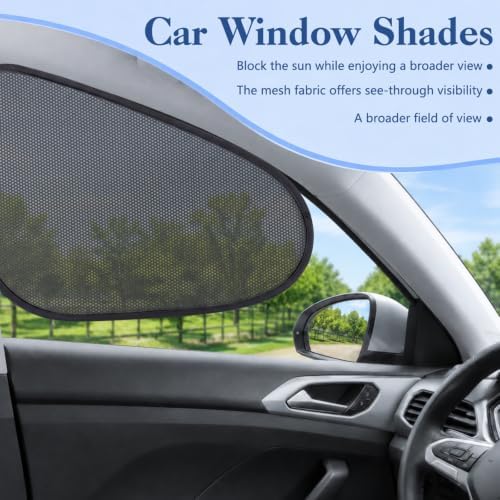 2-Pack Car Window Shades, Foldable Static Cling Car Shades - Image 2