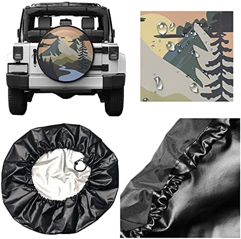Camper Spare Tire Cover Mountain Adventure Wheel Protectors Tyre Covers - Image 7