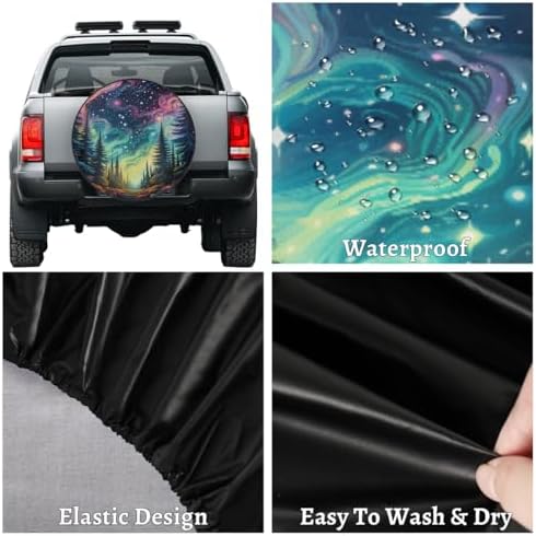 Galaxy Spare Tire Cover 16in Spare Wheel Covers Tire Storage Cover - Image 4