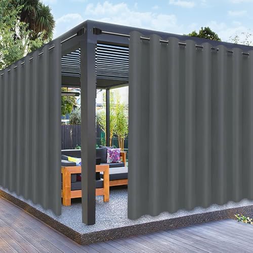 PureFit Outdoor Curtains for Patio Waterproof Weatherproof Outside Curtains by PureFit