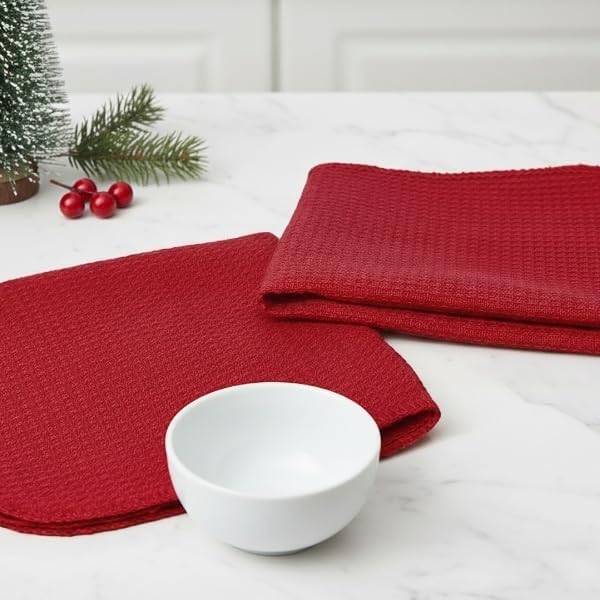 PurpleEssences Solid Kitchen Cloths, Dish Cloth 12x12 Set of 8 - Image 5